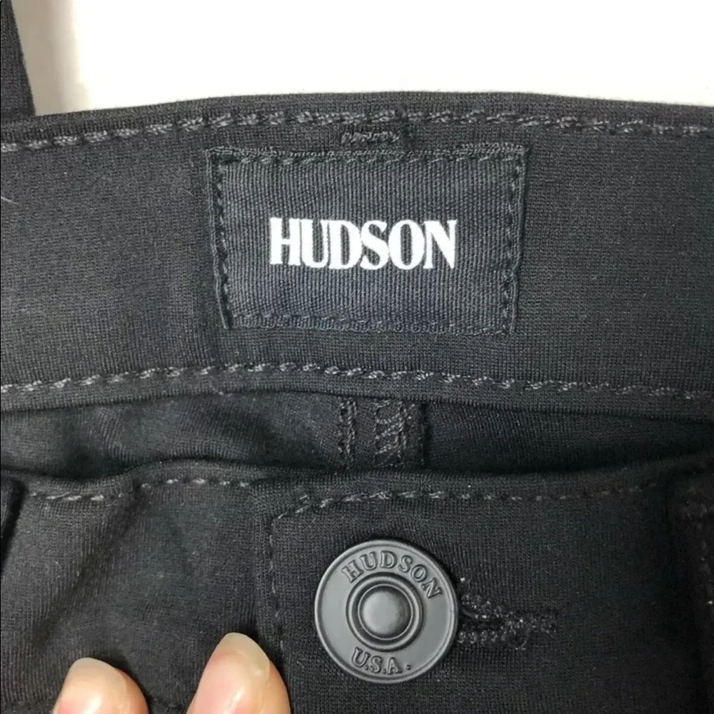 Hudson Amory Super Skinny Moto Stripe Jeans - Picture 3 of 8